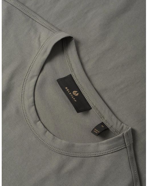 Belstaff Gray Patch Logo T-Shirt for men