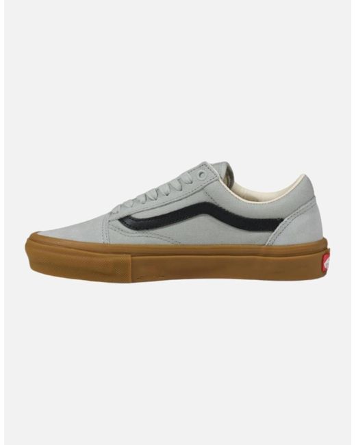Vans Gray Leather Lace-Up Rubber Sole Sneakers