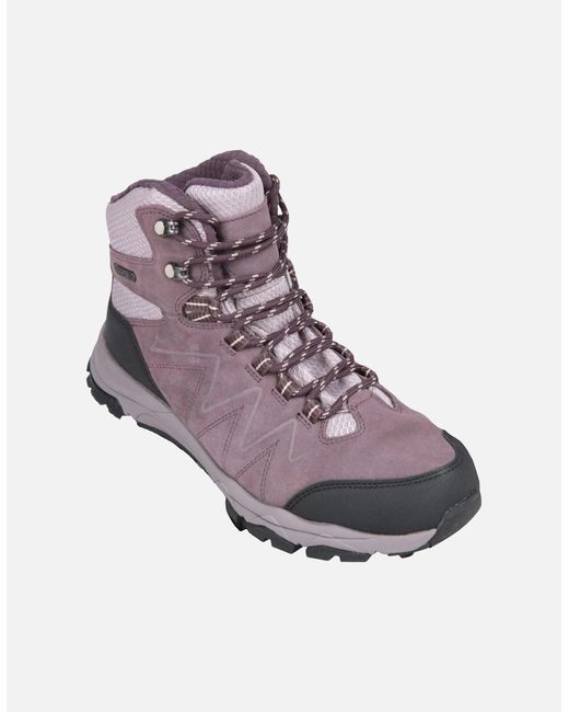 Mountain Warehouse Purple Ladies Ortler Suede Walking Boots
