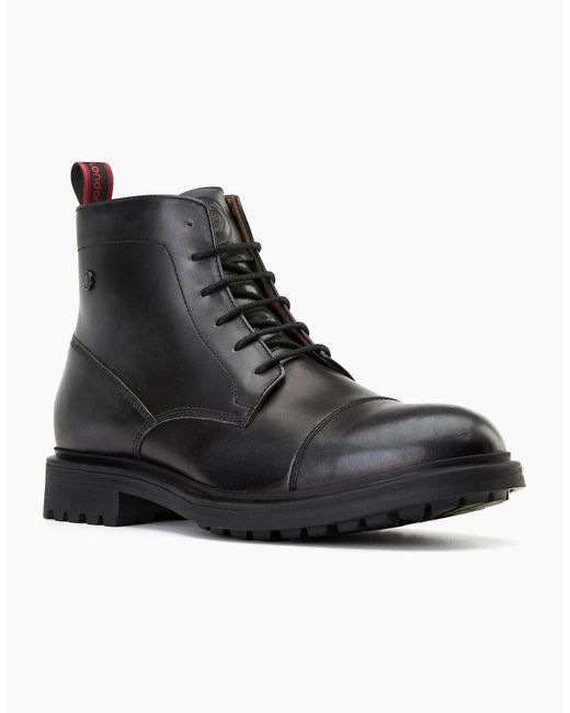 Base London Black Boulton Toe Cap Boots for men