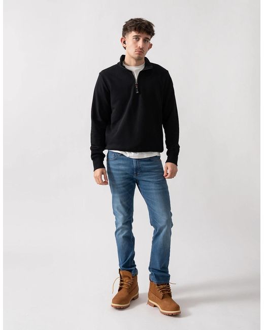 Parajumpers Black Broad Peak 1/4 Zip Sweatshirt for men