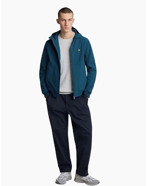 Lyle & Scott Blue Lyle & Scott Fleece Back Softshell Jacket for men