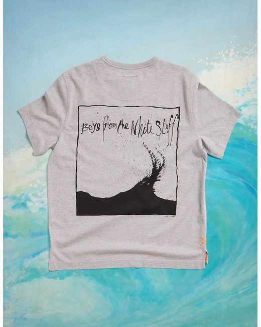 White Stuff Blue Rewind Graphic Tee Print for men