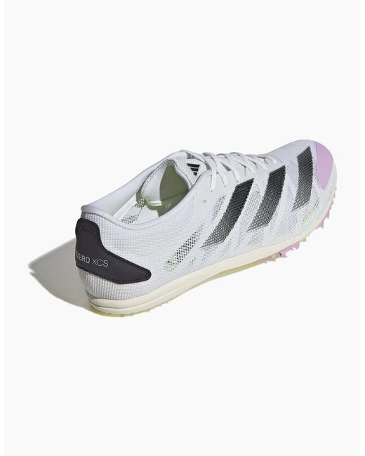 Adidas White Adizero Xcs Stripe Running Road Shoes for men