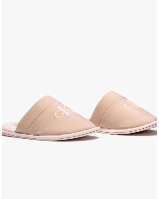 Calvin Klein Pink Hotel Slipper Mules Taupe for men