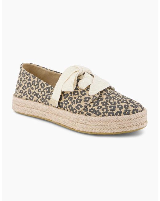 TOMS White Carolina Lace Up Cotton Oatmeal Flip Flops