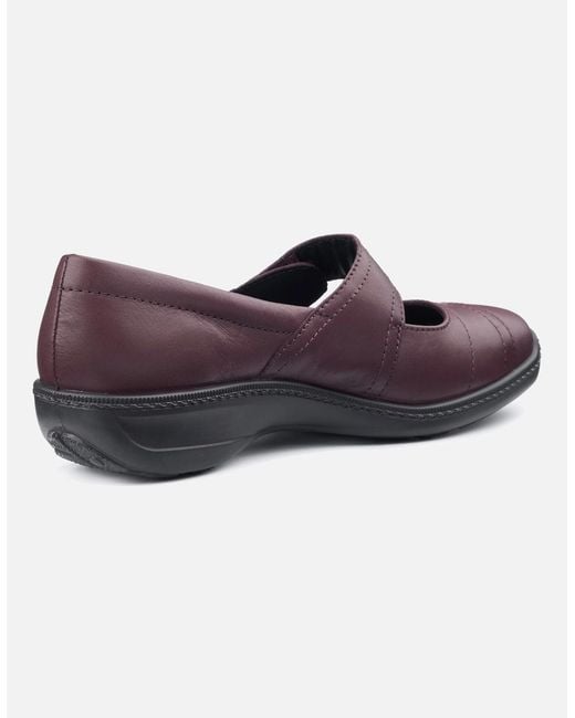 Hotter Red Charity Wide Fit Mary Jane Shoes