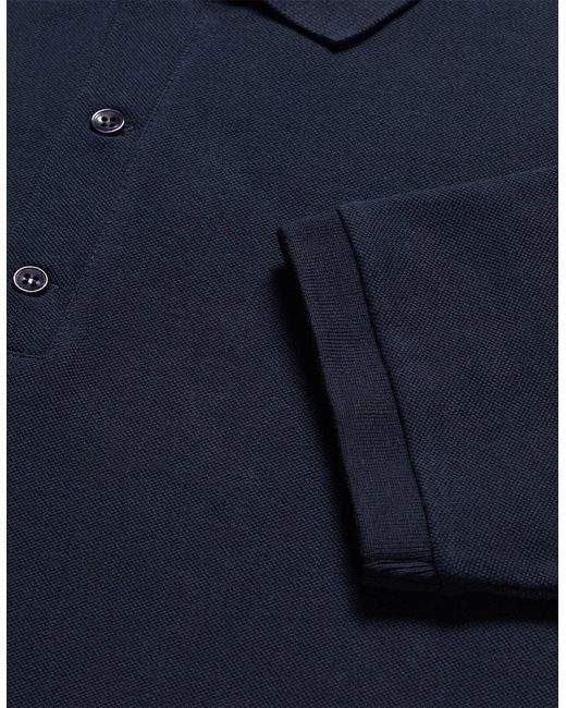 Oliver Sweeney Blue Cotton Pique Polo Shirt for men