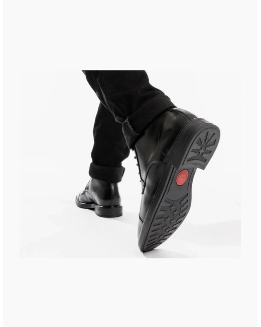 Base London Black London Plymouth Toe Cap Boot for men