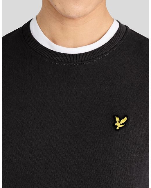 Lyle & Scott Black Everyday Cotton Crew Neck Sweatshirt for men