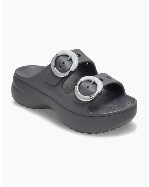 CROCSTM Black Saturday Platform Buckle Eva Carbon Sandals