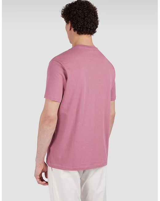 Paul & Shark Pink Cotton Jersey T-Shirt With Logo Embroidery for men