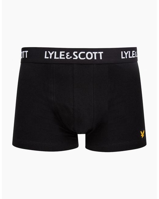 Lyle & Scott Black 3-Pack Barclay Boxer Briefs for men