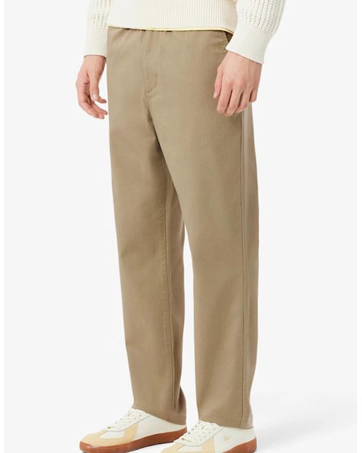 Lacoste Natural Regular Fit Cotton Gabardine Chino Pants for men