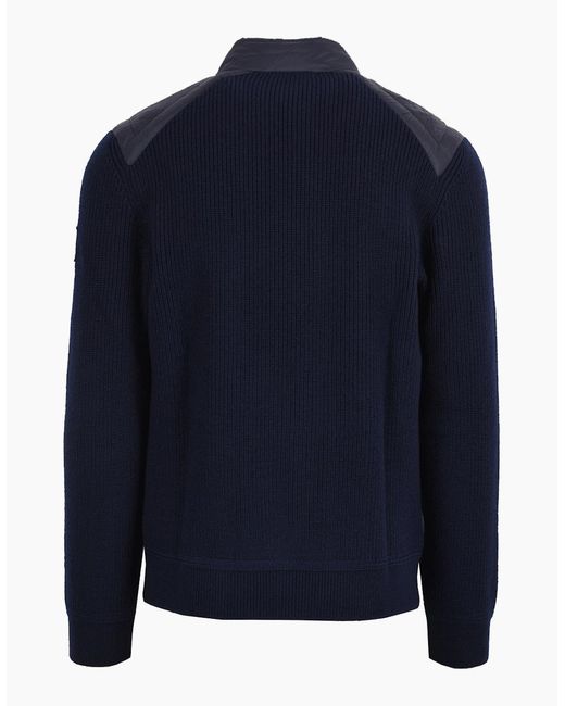 Belstaff Blue Compound Cardigan Jacket Dark Ink for men