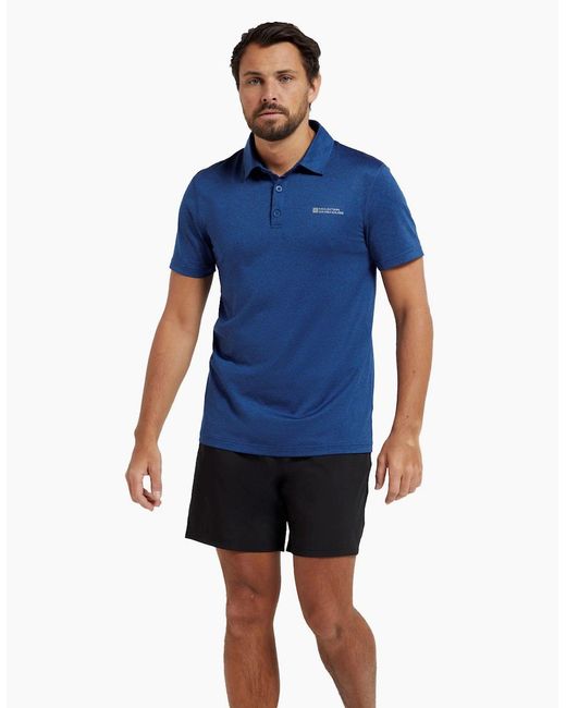 Mountain Warehouse Blue Deuce Isocool Polo Shirt for men