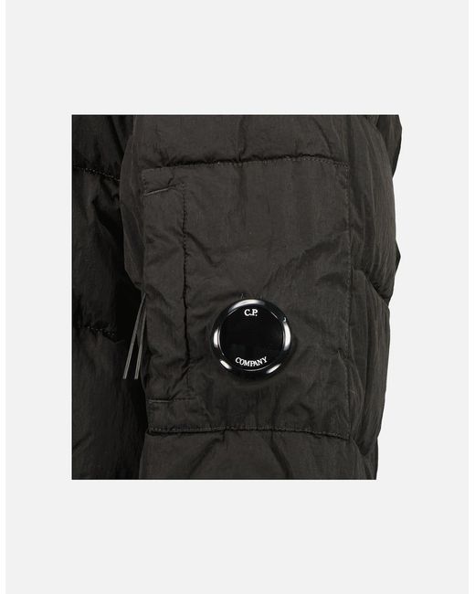 C P Company Black Eco-Chrome R Down Lens Jacket for men