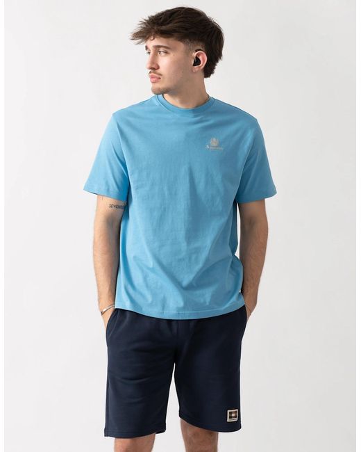 Aquascutum Blue Small Logo T-Shirt for men