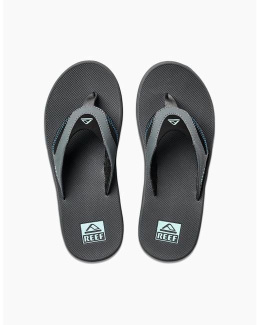 Reef Black Fanning Sandals Gunmetal/Ocean for men
