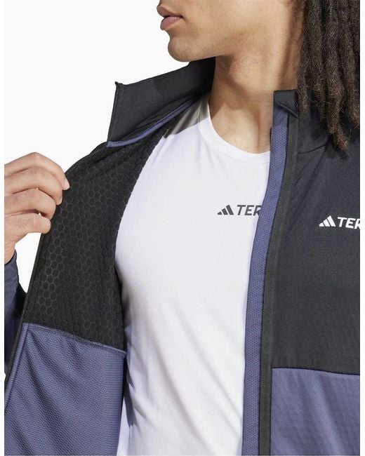 Adidas Blue Terrex Fleece Jacket for men