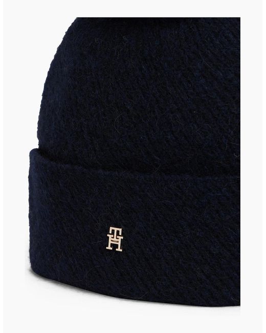 Tommy Hilfiger Blue Pom Pom Beanie Gift Set