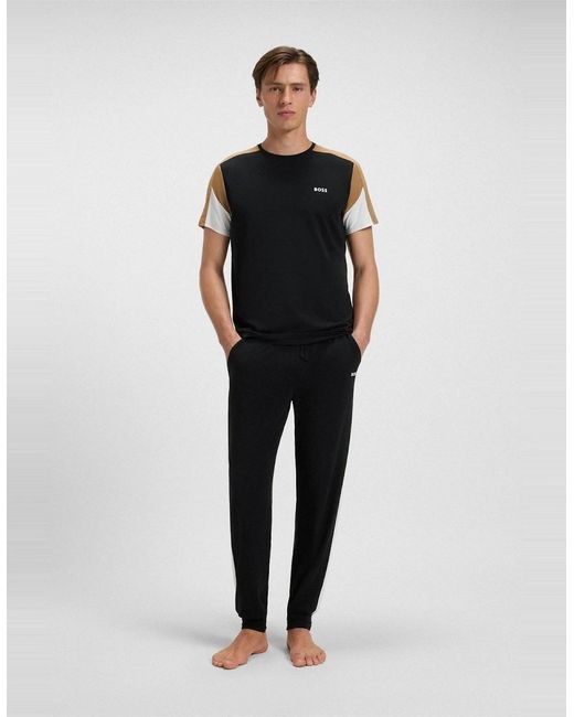 Boss Black Wordmark Crew Neck Short Sleeve Regular Fit T-Shirt for men