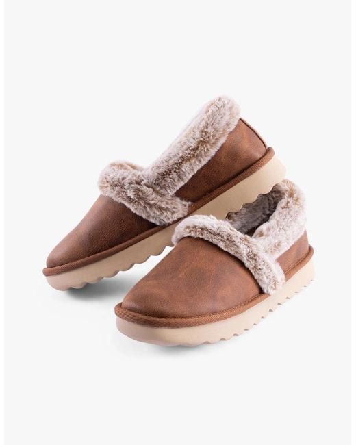 Skechers Brown 169027/Csnt Cozy Up Slippers Chestnut