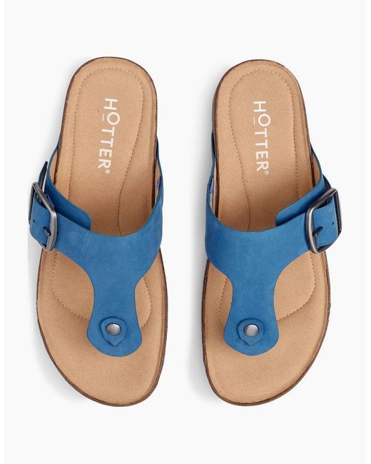 Hotter Blue Resort Toe Post Sandals