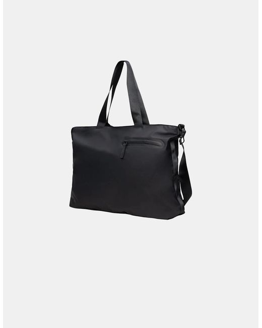 Rains Black Dash Messenger Tote Bag