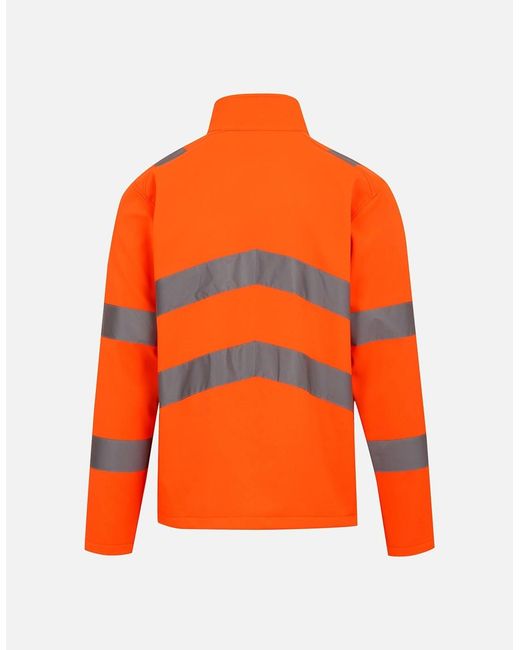 Regatta Orange Professional 2 Layer Hi-Vis Soft Shell Jacket for men