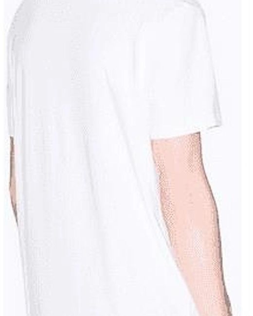 ARMANI EXCHANGE White Slim Fit Repeat Logo T-Shirt for men
