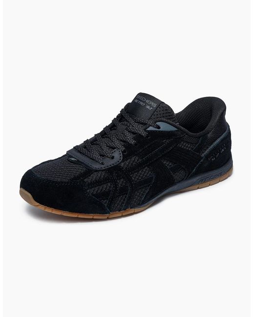 Skechers Black Retro Lite Oshare Leather Trainers
