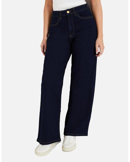 Dorothy Perkins Blue Ladies Denim Wide Leg Jeans