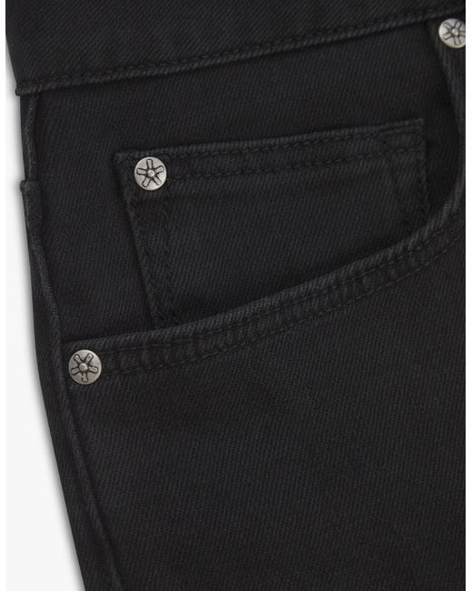 Vingt Quatre Denim Black Vingt Quatre Slim Fit Washed Jeans for men