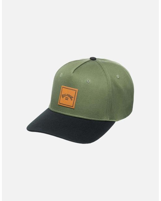 Billabong Green Stacked Snapback Baseball Cap for men