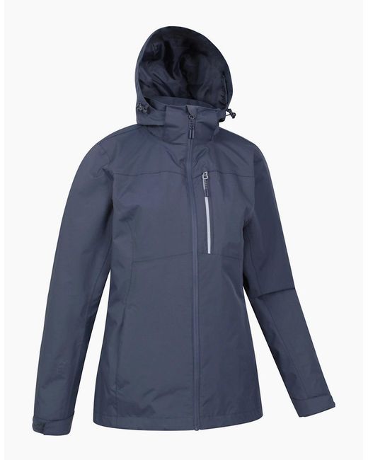 Mountain Warehouse Blue Ladies Rainforest Ii Extreme Waterproof Jacket