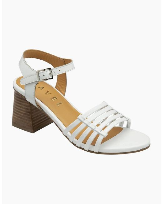 Ravel White Kiplin Heeled Sandals