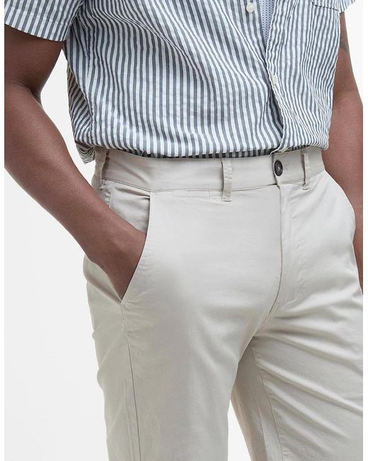 Barbour Gray Smart Chino Short for men