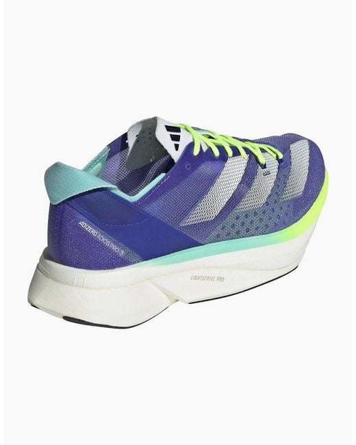 Adidas Blue Adizero Adios Pro 3 Shoes