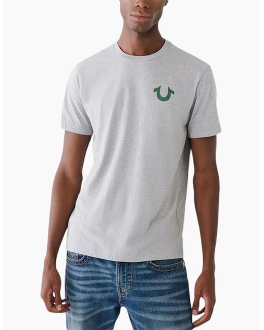 True Religion White 107998 T Shirts Short Sleeve Buddha Face Summer Crew Neck Tee for men