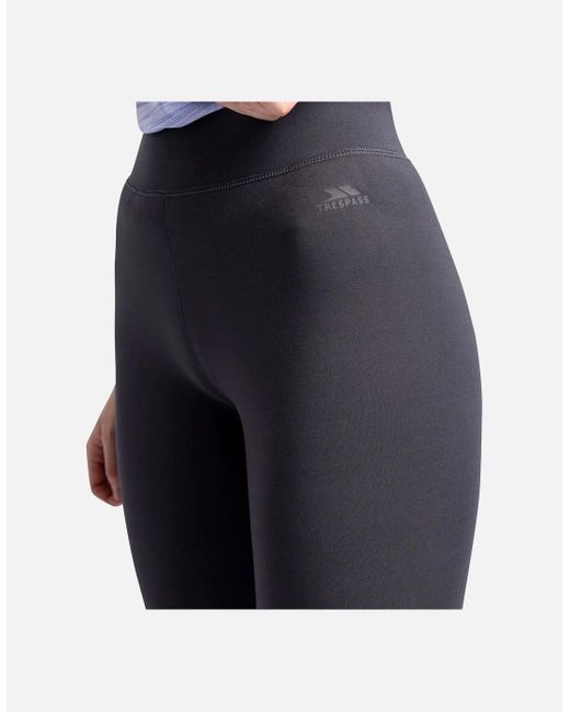 Trespass Black Ladies Fuzzy Sherpa Leggings