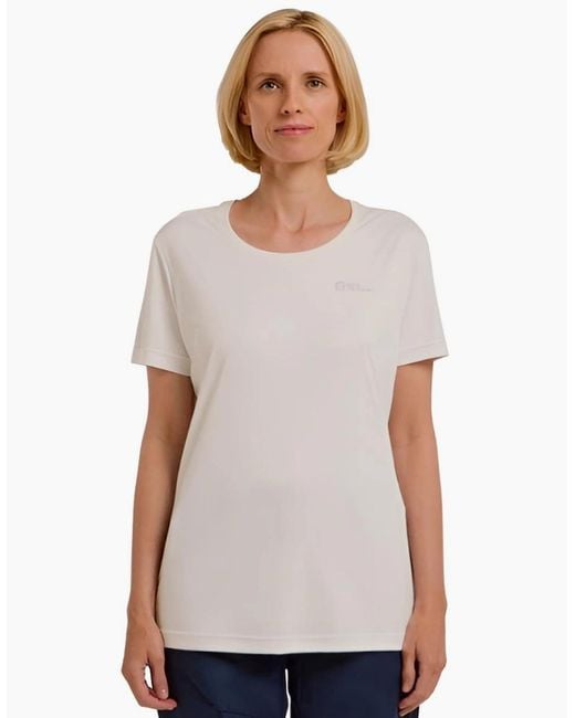 Jack Wolfskin White Tech Short Sleeve T-Shirt
