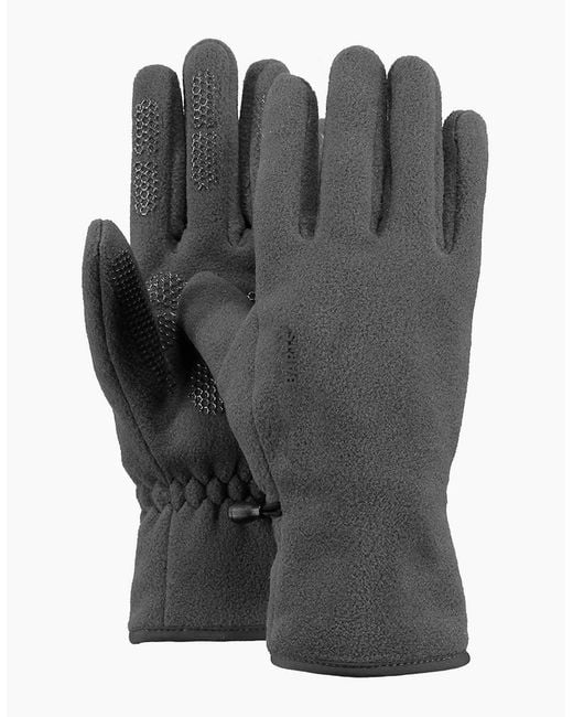 Barts Gray Fleece Palm Grip Gloves for men
