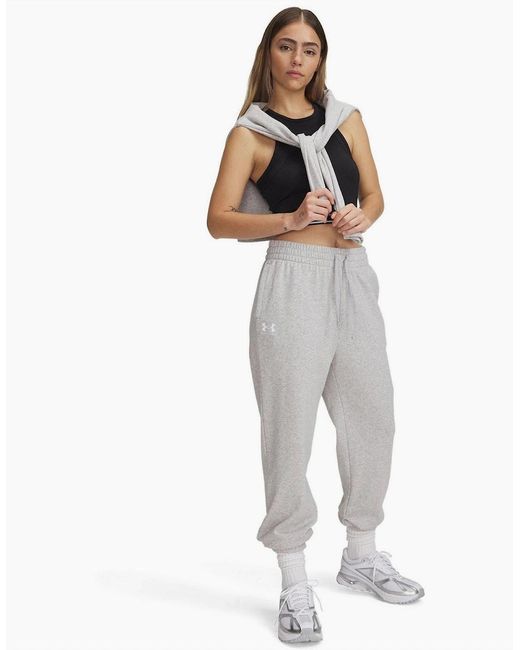 Under Armour Gray Armour Ua Rival Terry Jogger Joggers