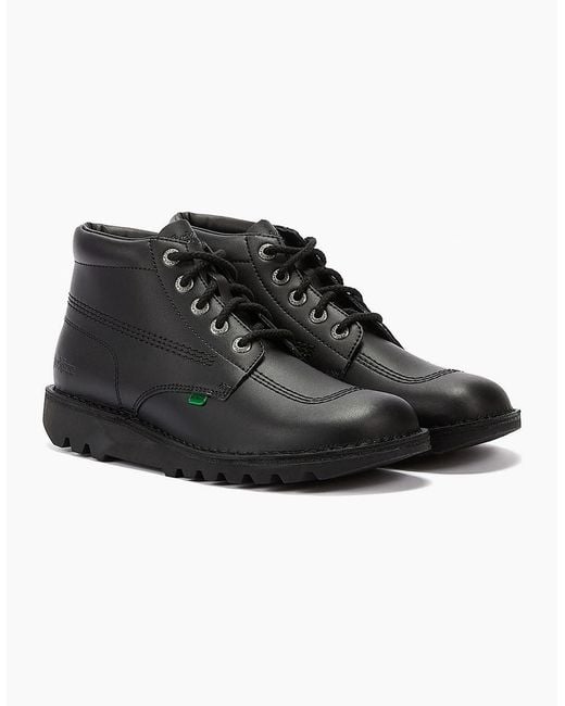 Kickers Black Kick Hi Leather Ankle Boots for men