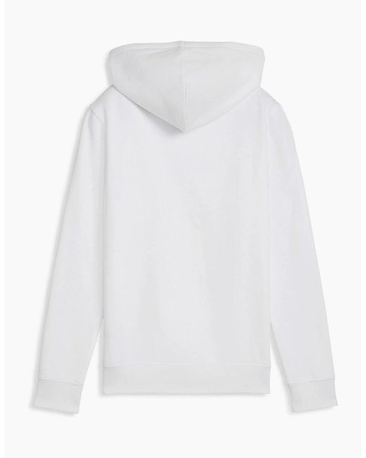 PUMA White Metallic Overhead Tech Fleece Hoodie