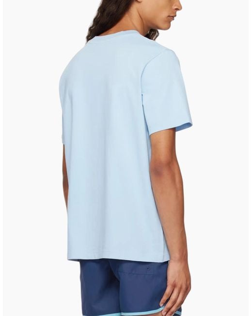 Casablanca Blue T Shirt Maison De Reve Printed Summer Crew Neck Tee for men