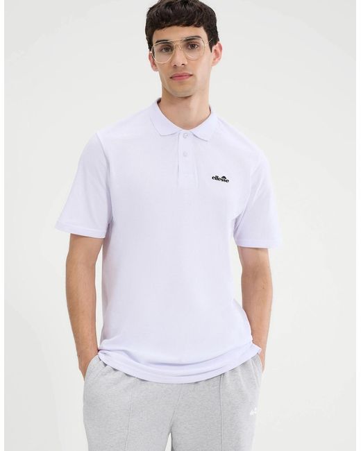Ellesse White Senago Polo for men