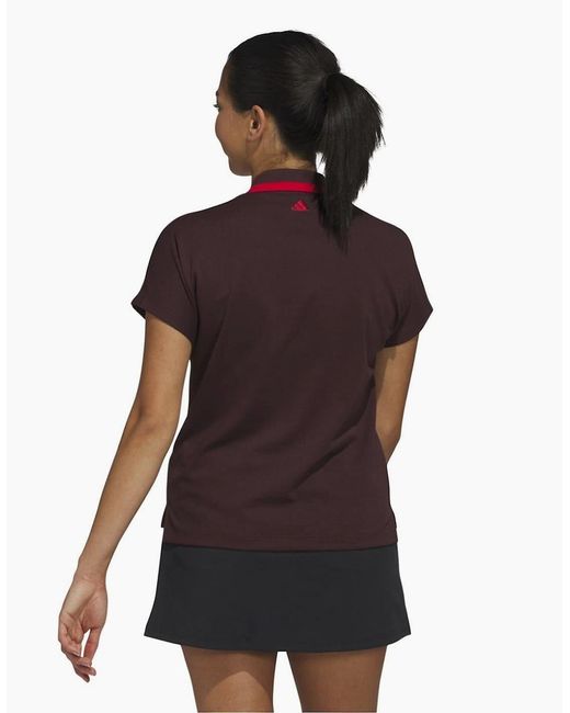 Adidas Purple Collared Neck Short Sleeve Polo Shirt
