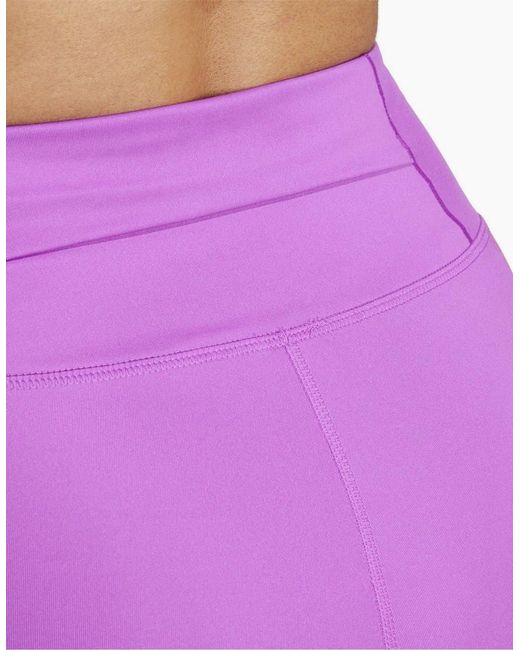Adidas Purple Solid Patterned Skinny Fit Leggings